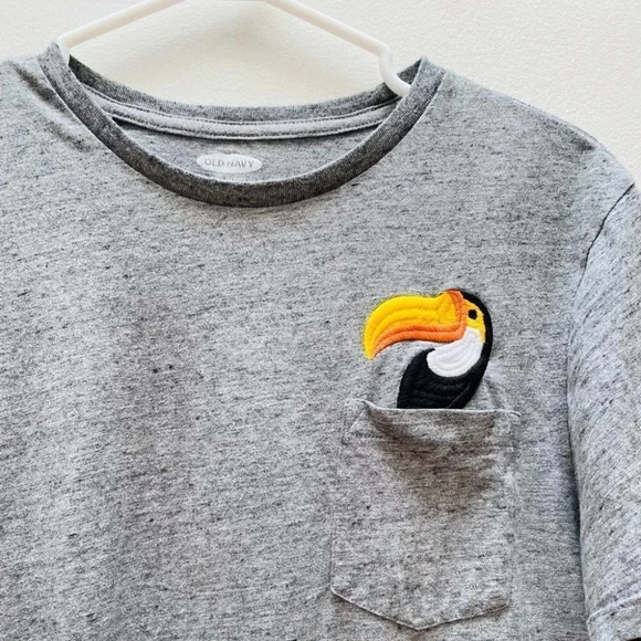Old Navy - Soft Washed Grey Toucan T-shirt - Picture 4 of 7